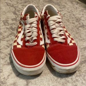 PRIMARY CHECK OLD SKOOL VANS RED